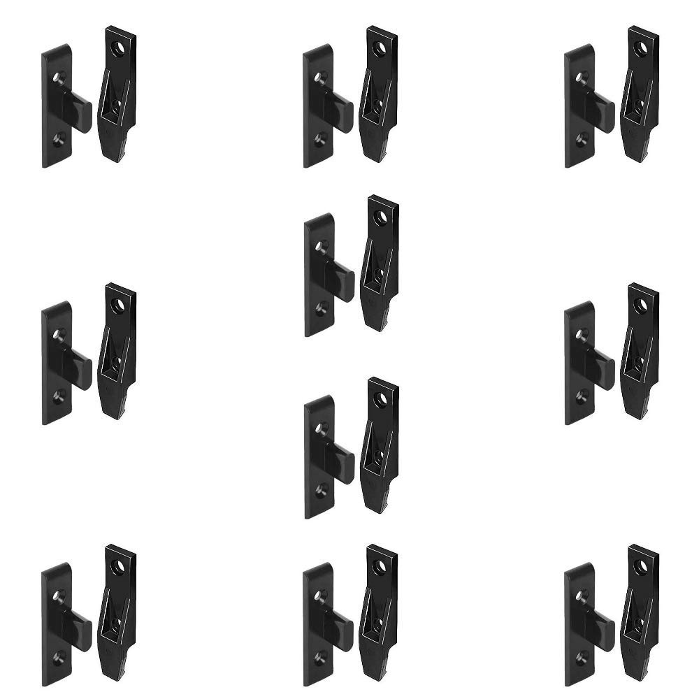 Hafele Keku Black Suspension Fittings - 10 Sets for Cabinet Hardware and Kitchen Organization