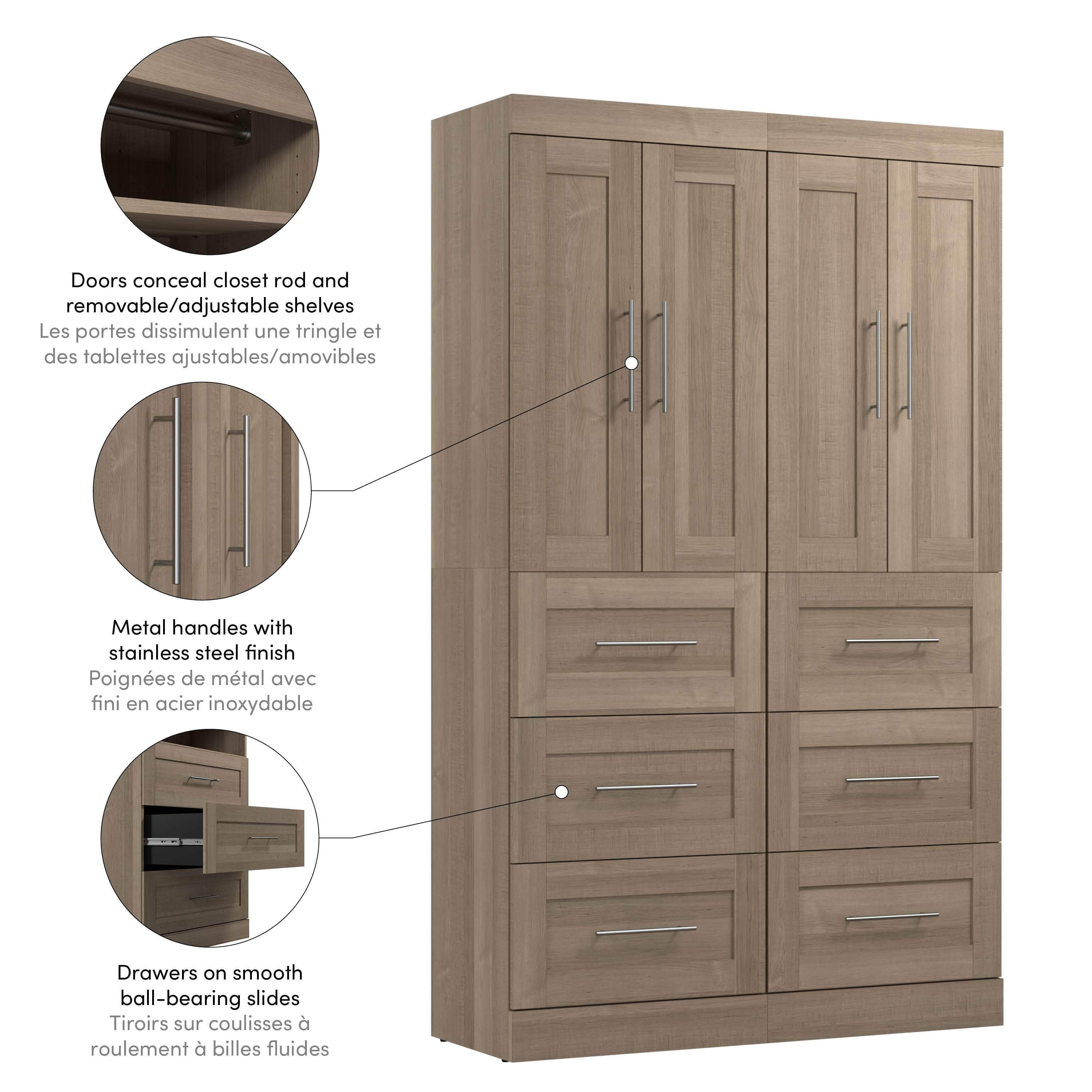 50W Closet Organizer with Drawers - 7 Color Options for Wardrobe, Bedroom & Office Storage | Space-Saving Home Organization Solution
