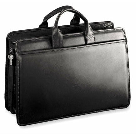 Premium Platinum Edition Professional Leather Briefcase for Business - Durable Office Laptop Bag with Multiple Compartments | Ideal for Work, Travel & Executive Meetings (Model #8202)