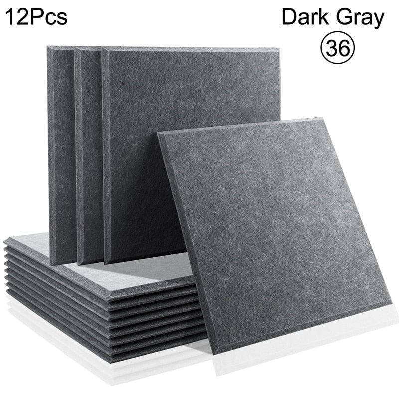 Acoustic Insulation Panel Tiles - Premium Soundproof Wall Panels for Home Studio, Office & Theater Noise Reduction | High Density Foam Panels for Better Sound Absorption
