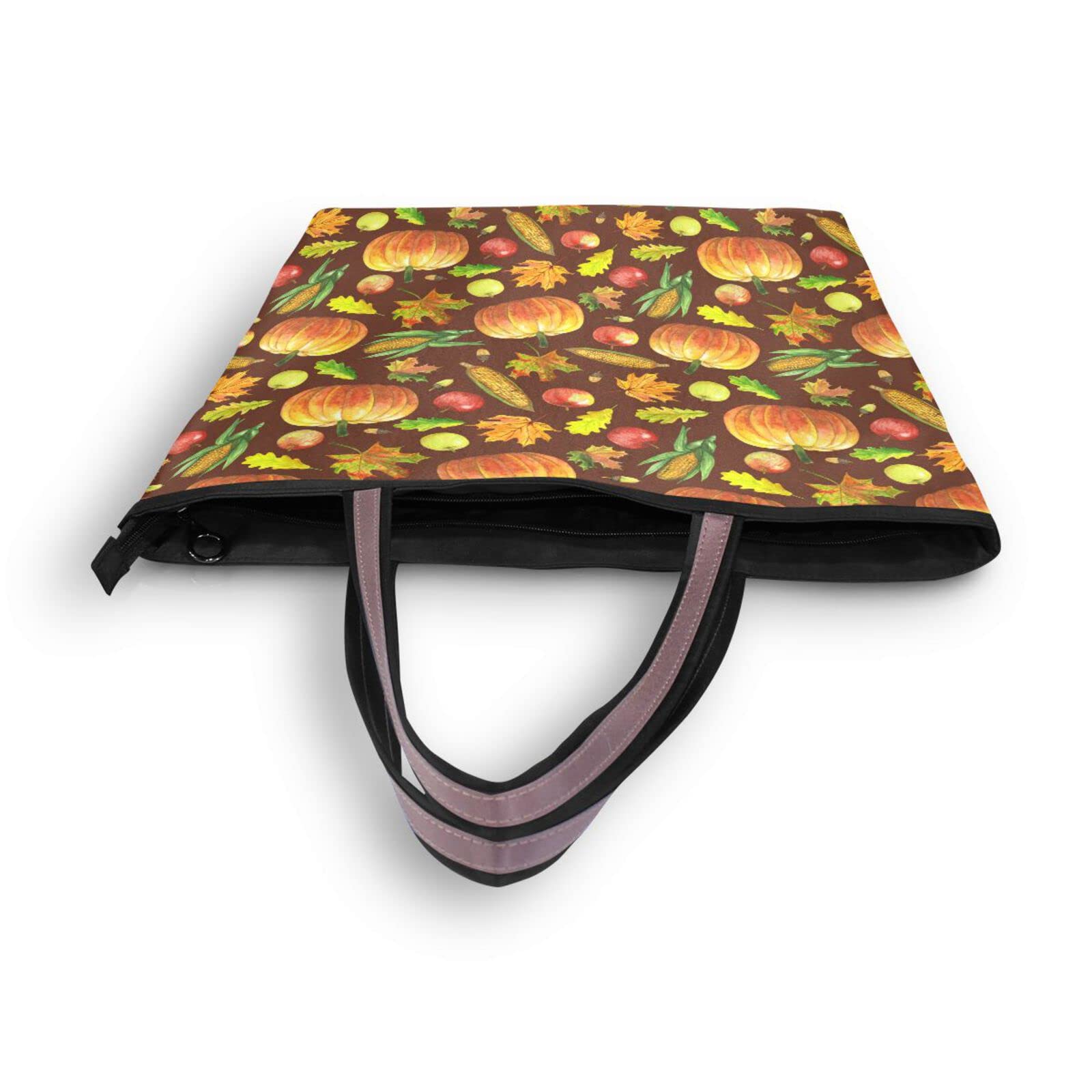 JSTEL Thanksgiving Autumn Fall Maple Leaves Decor with Pumpkin - Perfect for Home, Party, and Seasonal Decoration