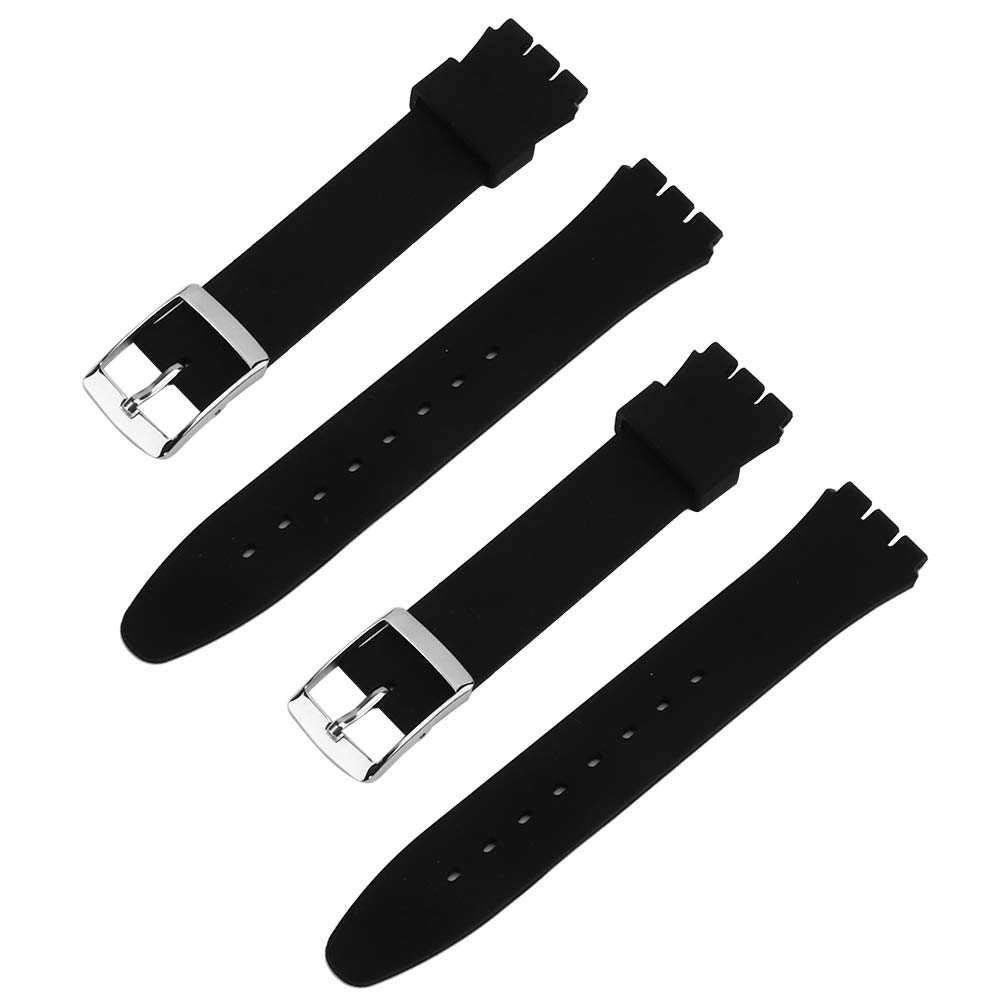 Durable Replacement Watch Band 2-Pack - Black Watch Strap for Watchmakers & Watch Repair, Compatible with Various Watch Models for Daily Wear, Sports & Professional Use