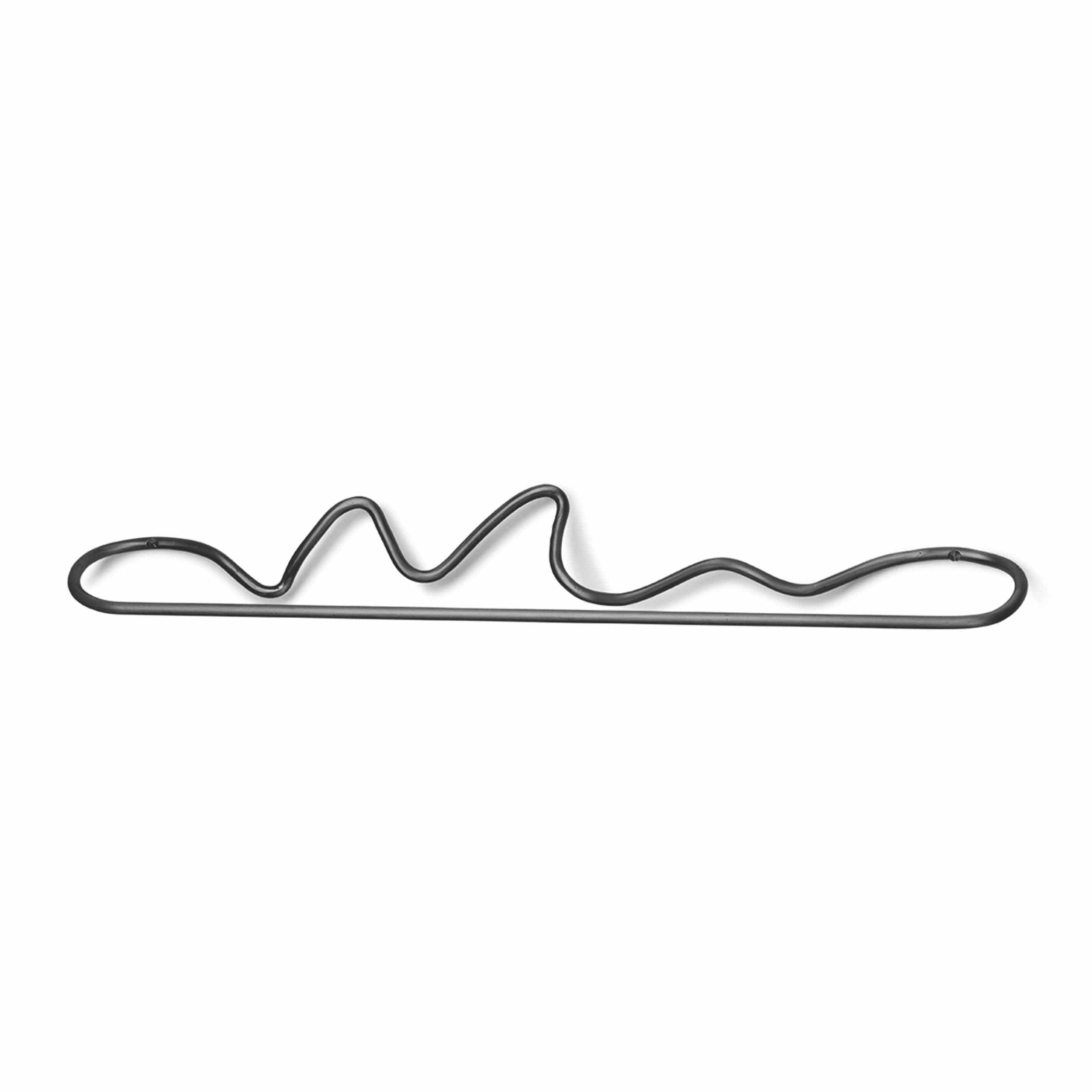 FERM LIVING Curvature Towel Hanger - Modern Black Brass Bathroom Hook for Towels & Robes - Perfect for Spa, Luxury Hotels & Home Decor