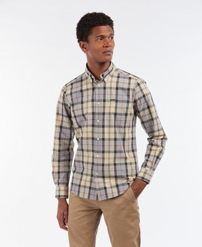 BARBOUR Kippford Tailored Cotton Shirt - Classic Tartan Plaid Button Down for Men | Perfect for Casual Wear, Office & Outdoor Activities