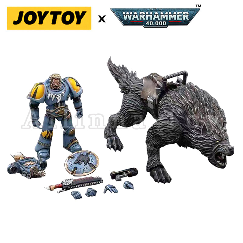 JOYTOY 1/18 Scale Warhammer 40K Space Wolves Thunderwolf Cavalry Frode Action Figure - Collectible Model for Warhammer Fans & Tabletop Gaming