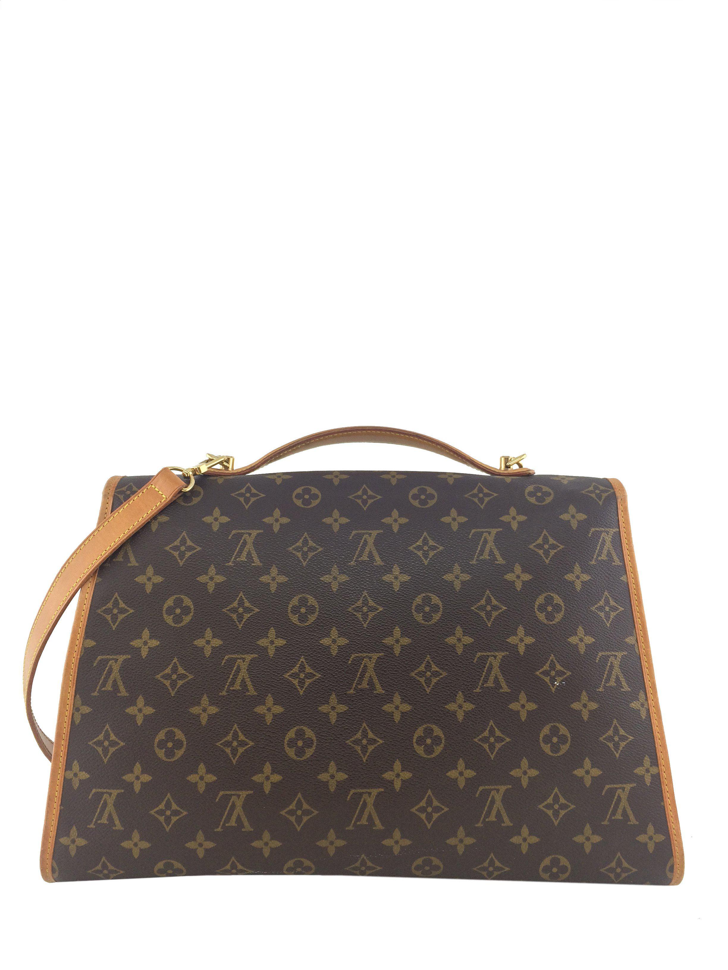 Authentic Louis Vuitton Monogram Canvas Beverly GM Briefcase Bag for Women & Men - Luxury Leather Business Bag for Office, Travel & Professional Work