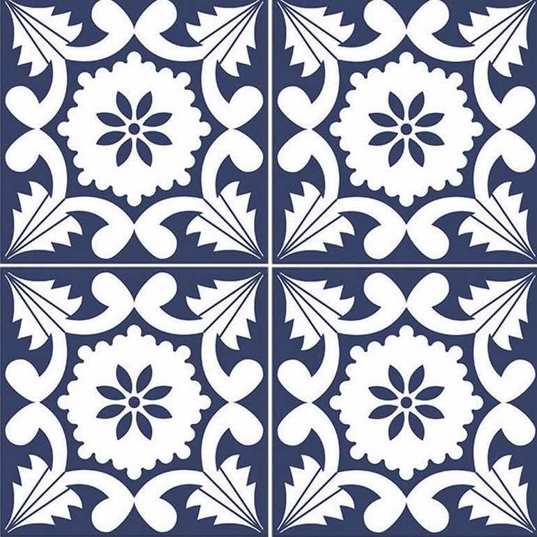 Premium Iberian Patterned Porcelain Tile 6x6 - Elegant Spanish-Inspired Floor & Wall Tile for Kitchen, Bathroom & Backsplash