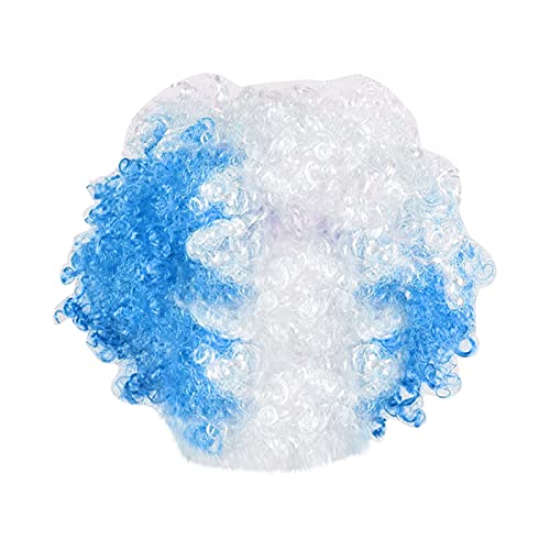 Xiloccer Black and White Curly Synthetic Cosplay Wig for Women - Cute Halloween, Christmas & Party Costume Wigs - Perfect for Cosplay, Costume Parties & Themed Events