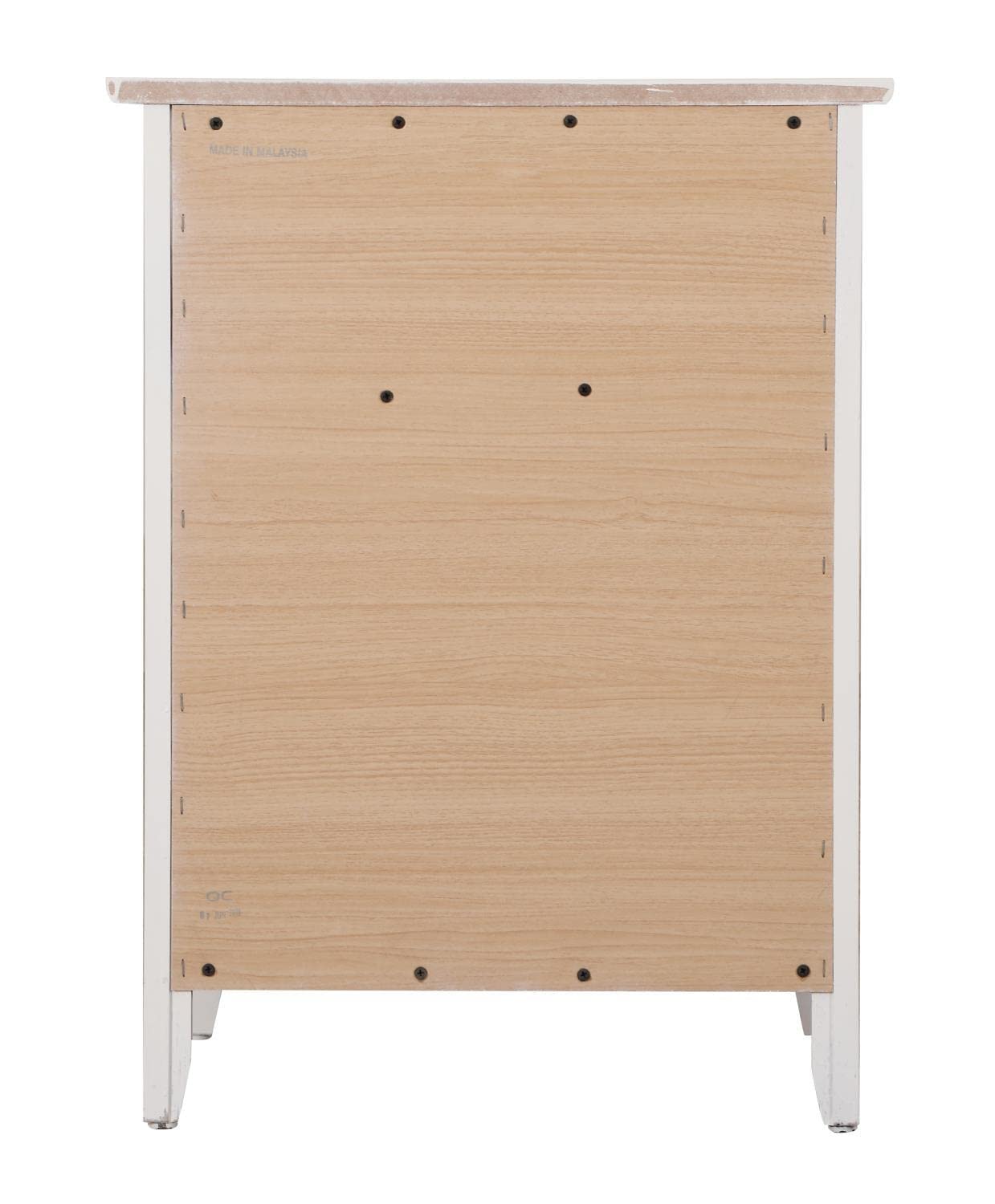 Modern White Nightstand with Drawer - 25