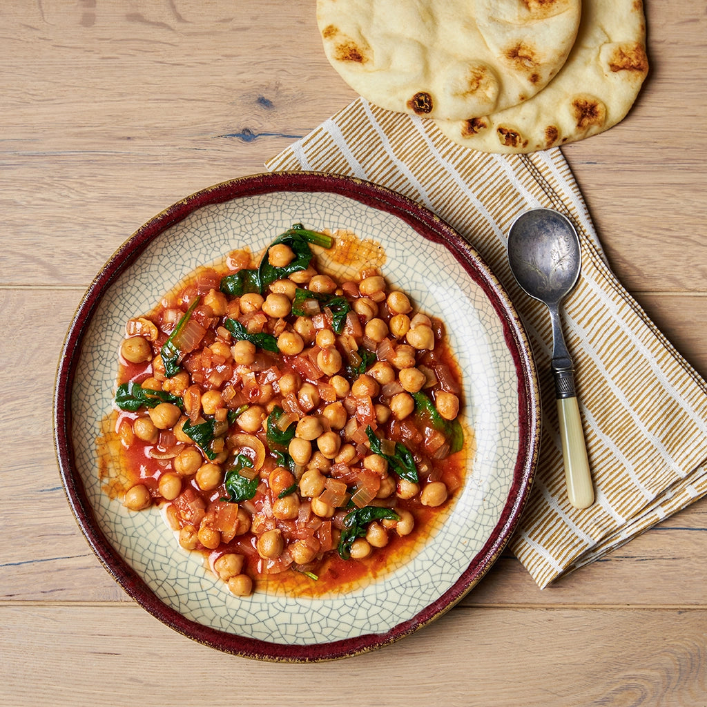 Organic Spiced Chickpeas with Spinach - Gluten-Free Vegan Snack Pack - Perfect for Healthy On-the-Go Meals, Office Lunches & Mediterranean Diet Recipes