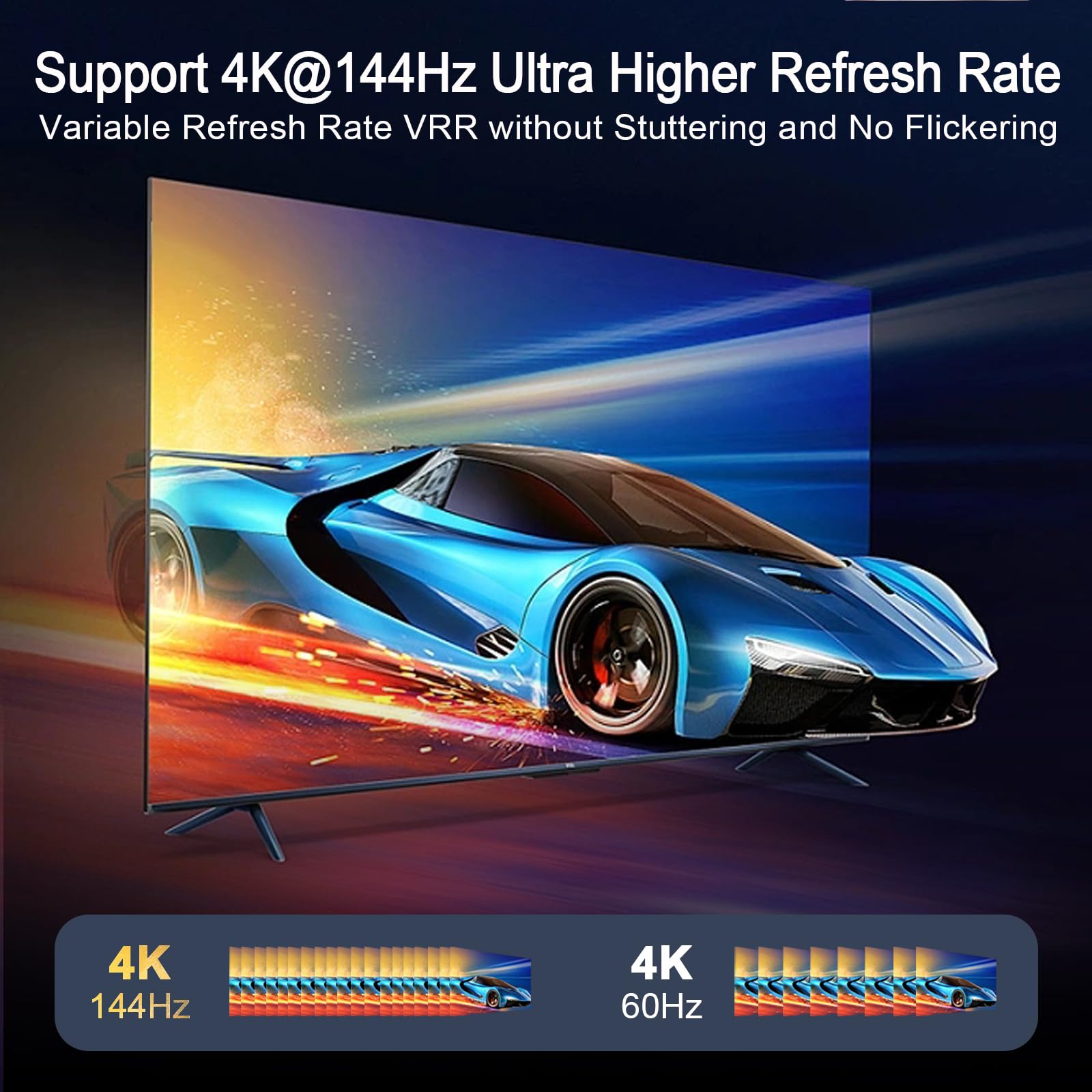 4K HDMI Switch 2.1 with 120Hz, eARC, VRR & ALLM - 4 Port 4x1 HDCP 2.3 HDR10 Splitter with Optical SPDIF & 3.5mm Audio Output - IR Remote Control for PS5, Xbox, AMD - Perfect for Home Theater & Gaming Setup