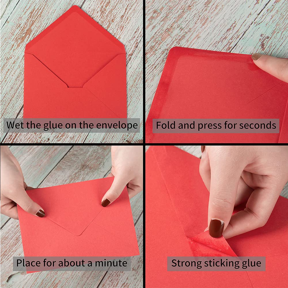 50 Pack A6 Envelopes 4x6 Inches - Perfect for Greeting Cards, Wedding Invitations, Baby Shower, Birthday Party & Photos - 6.5
