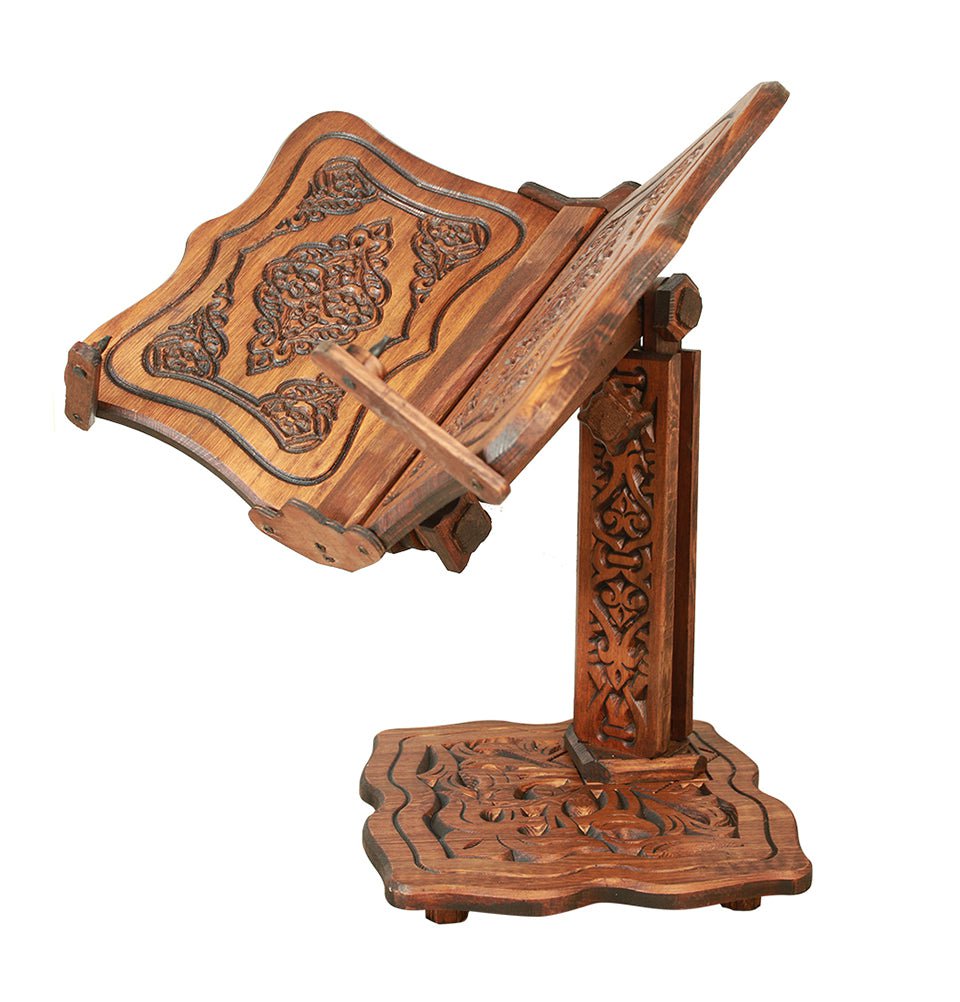 Premium Islamic Adjustable Quran Stand - Large Wooden Rahle for Holy Quran Reading - Perfect for Home, Mosque & Prayer Rooms