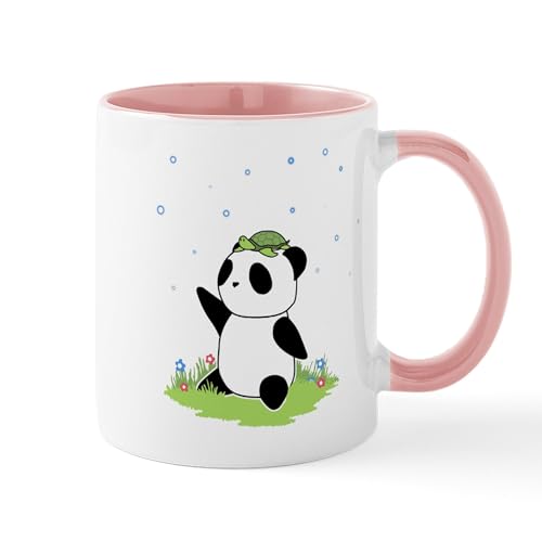 White/Pink Inside - Turtle On A Panda Mug