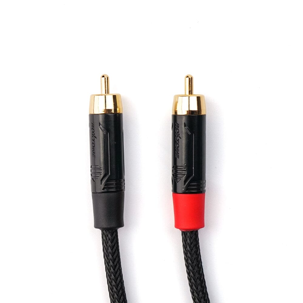 Premium Fanmusic C003 RCA Audio Cable 25cm - High-Quality Stereo Interconnect for Home Theater, Speakers, Amplifiers & Audio Systems - Perfect for DJ Equipment, Gaming Setups & Music Production