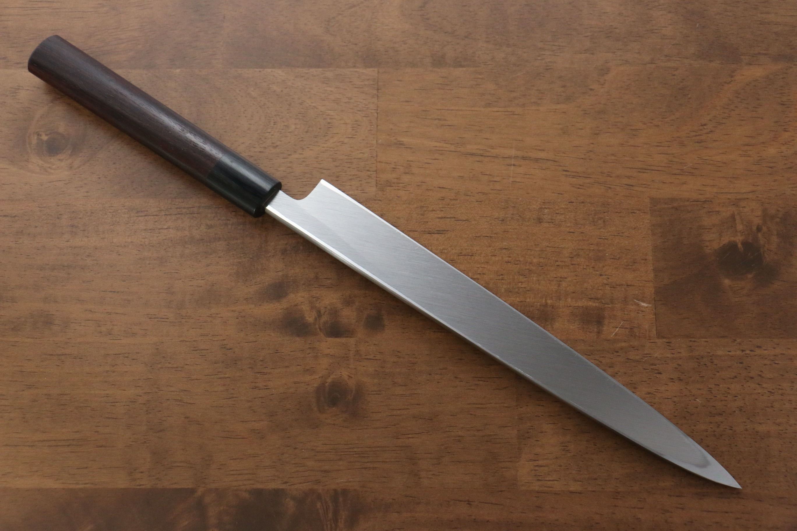 Premium Jikko White Steel No.2 Yanagiba Sushi Knife 240mm with Ebony Handle - Perfect for Sushi Chefs & Japanese Cuisine Lovers