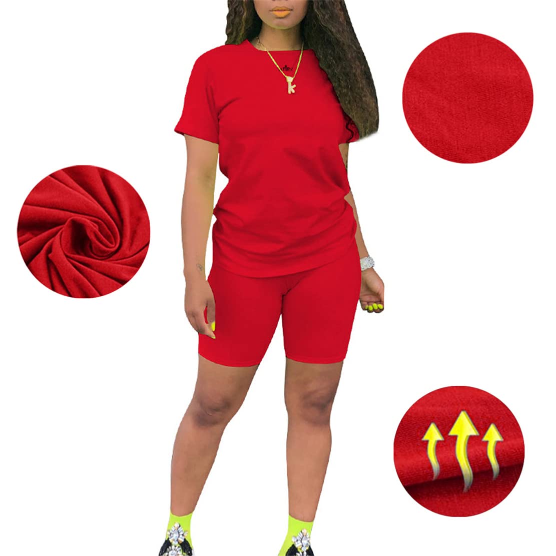 Women's 2-Piece Outfits Summer Short Sets - Lounge & Tracksuit Sweatsuits for Casual Wear, Vacation, and Home Relaxation
