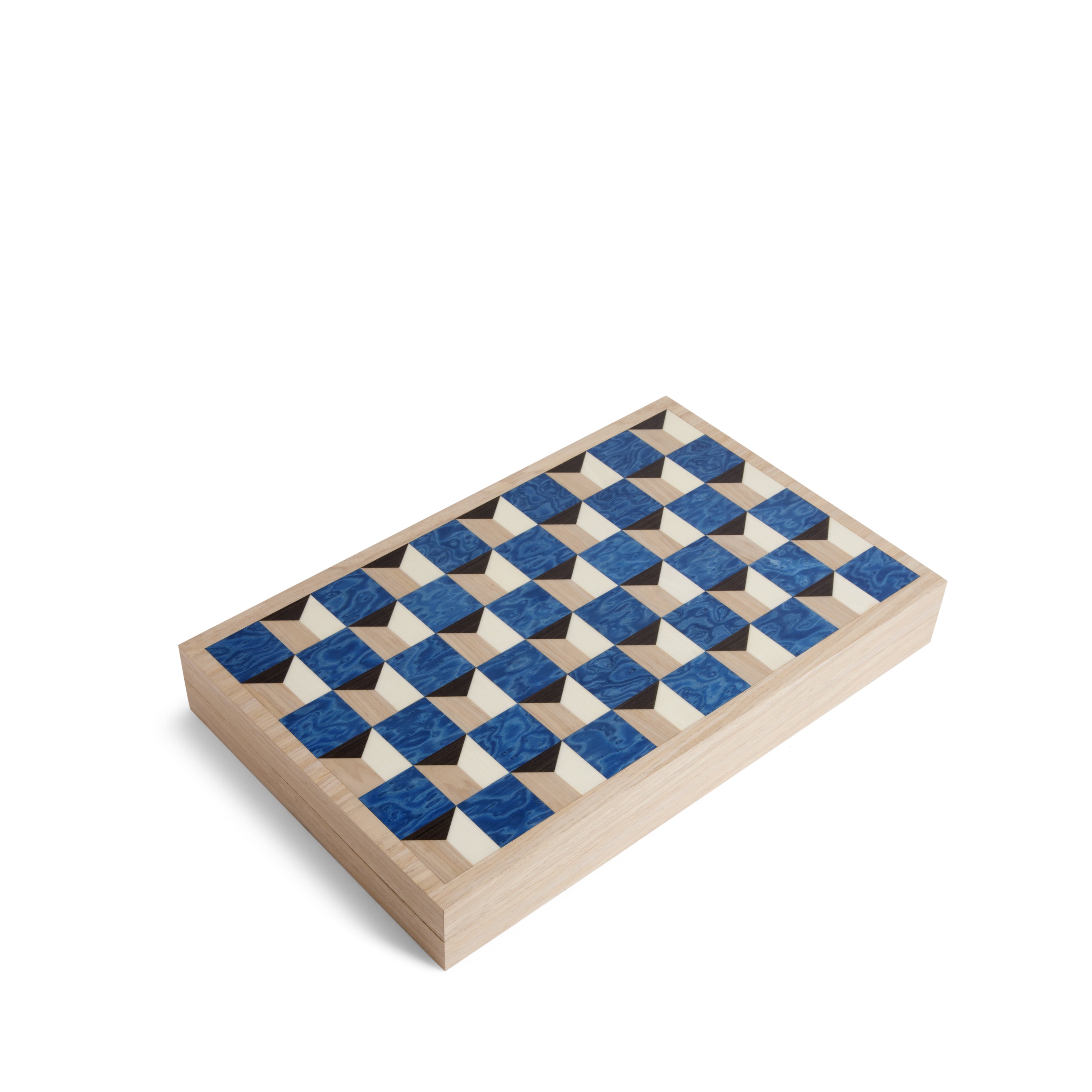 Premium Matis Backgammon Set - Classic Blue Wooden Board Game for Adults & Family | Perfect for Game Nights, Travel, and Home Decor