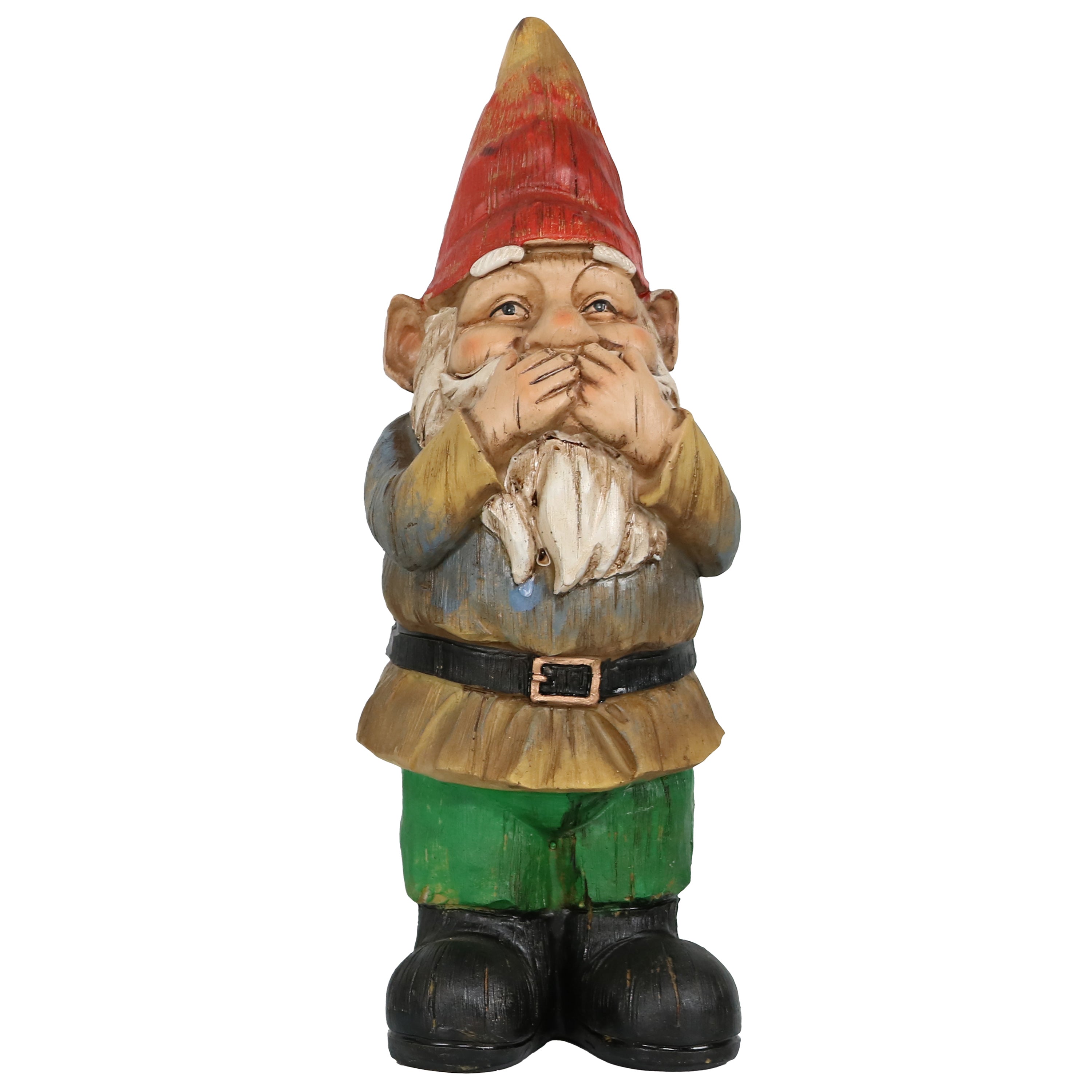 Sunnydaze 3 Wise Gnomes Garden Statue Set - Hear No Evil, Speak No Evil, See No Evil - Perfect for Outdoor Decor, Lawn Ornaments & Fairy Gardens