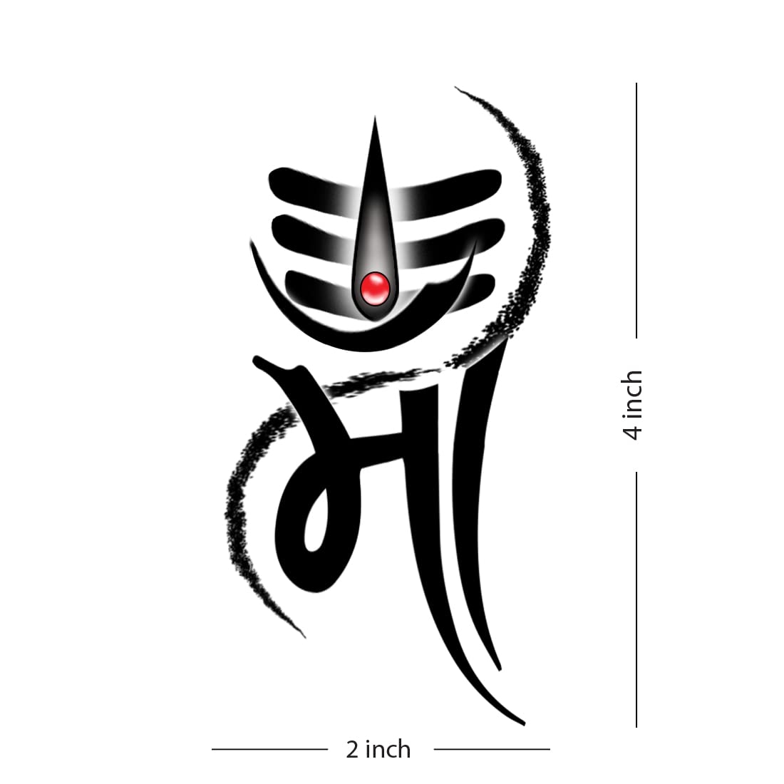 Waterproof Temporary Tattoos - Om Wing & Maa Design Combo Pack of 8 | Long Lasting Fake Body Art for Parties, Festivals & Costume Events