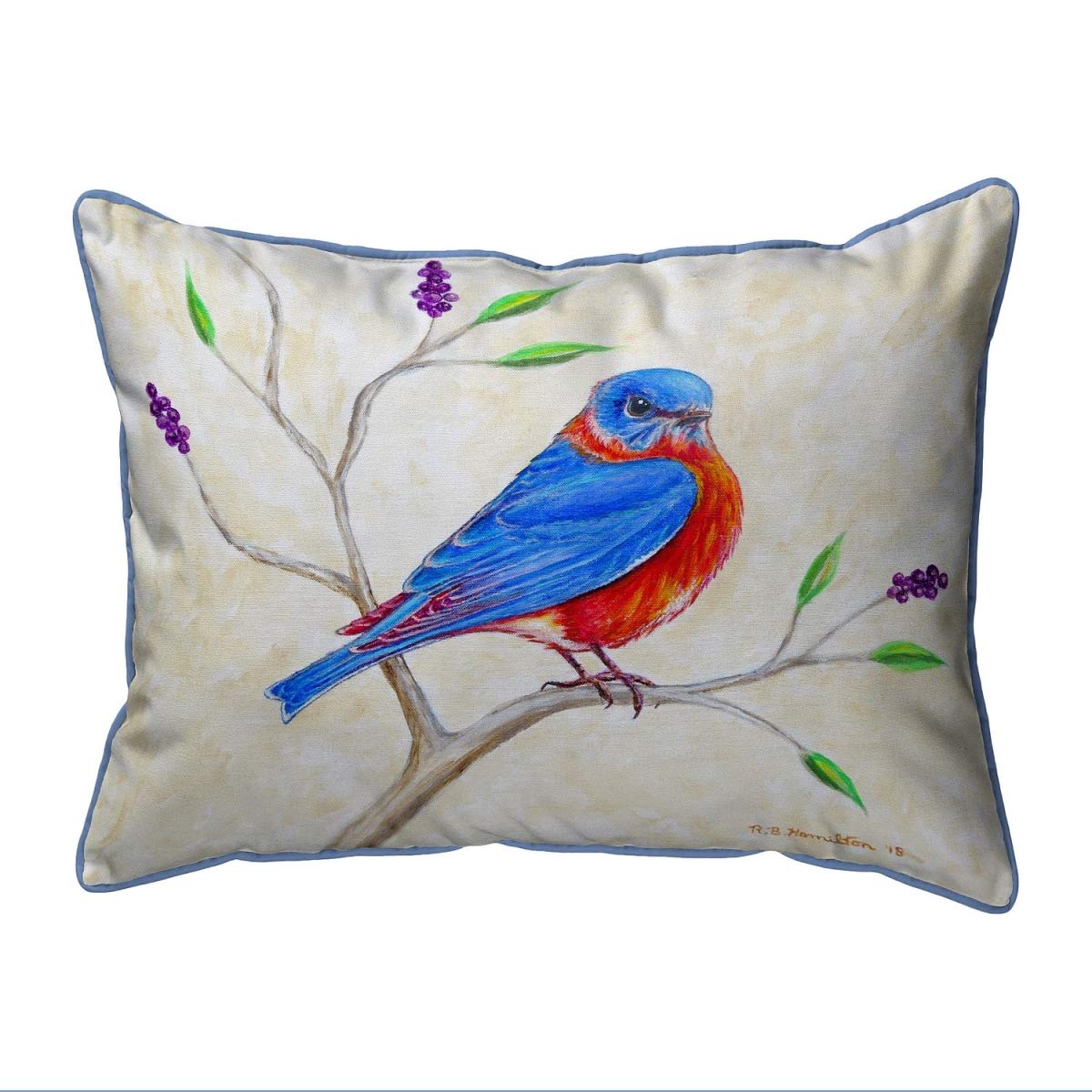 Betsy Drake HJ1050 Decorative Throw Pillow 16x20 Inches - Soft Multi-Color Cushion for Sofa, Bed, Living Room & Home Decor