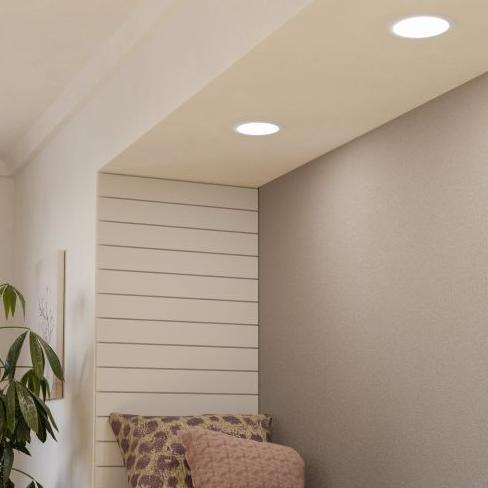 Eglo Fueva 5 LED Recessed Ceiling Light - 16.6cm White Metal Downlight - Perfect for Kitchen, Bathroom, Hallway & Bedroom Lighting