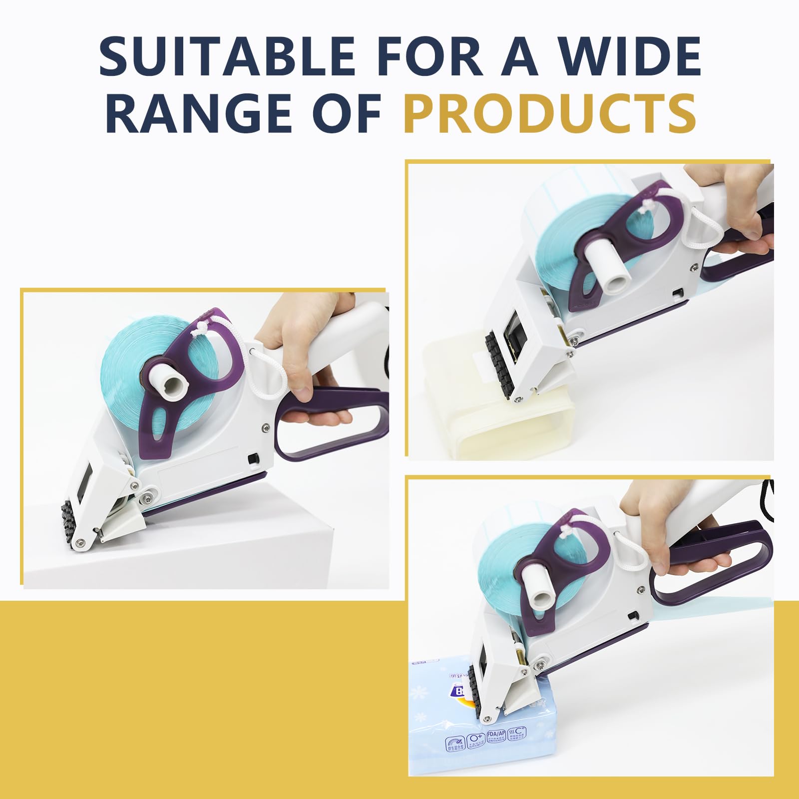 Hand-Held Round Bottle Label Applicator - Manual Labeling Machine for Square, Round & Curved Surfaces - Perfect for Cosmetic, Pharmaceutical & Food Packaging