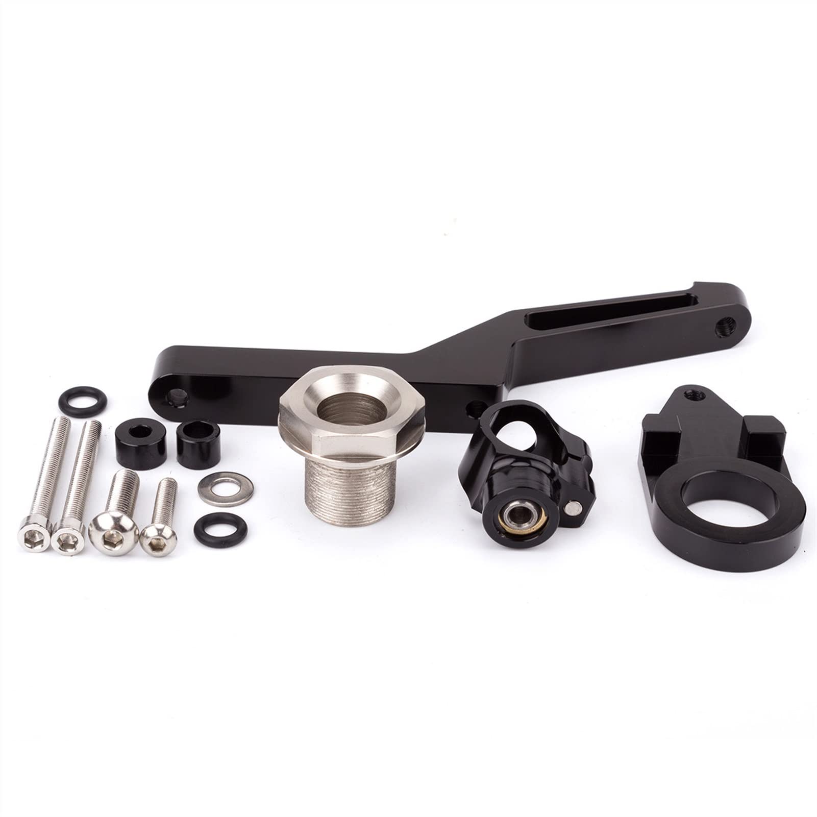 Carbon Fiber Motorcycle Steering Damper Stabilizer Kit for Kawasaki Ninja 600 ZX-6R (ZX6R) - Green | High-Performance Vibration Dampening & Handlebar Stabilization | Perfect for Racing, Track Days & Highway Riding