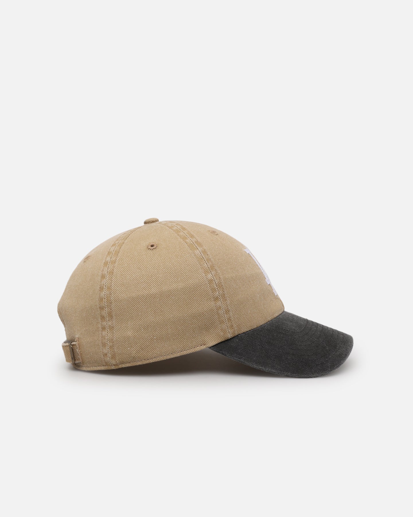 47 Brand Los Angeles Dodgers Apollo Chain Clean Up Strapback Khaki Hat - Adjustable Baseball Cap for Men & Women - Perfect for Sports Fans, Casual Wear & Outdoor Activities