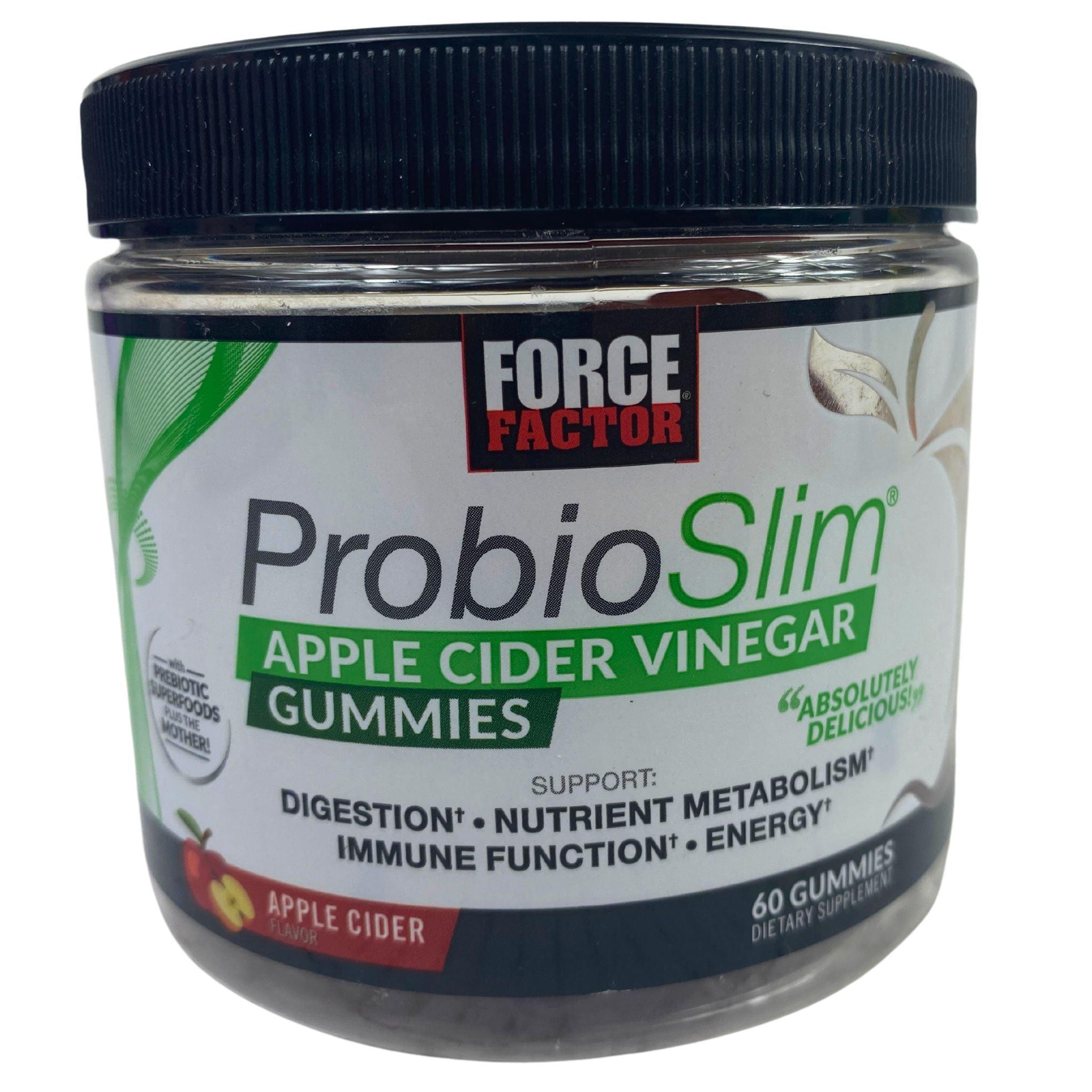 Force Factor Probio Slim Apple Cider Vinegar Gummies - 44 Count - Digestive Support & Weight Management Supplement - Perfect for Daily Wellness Routine & On-the-Go Gut Health