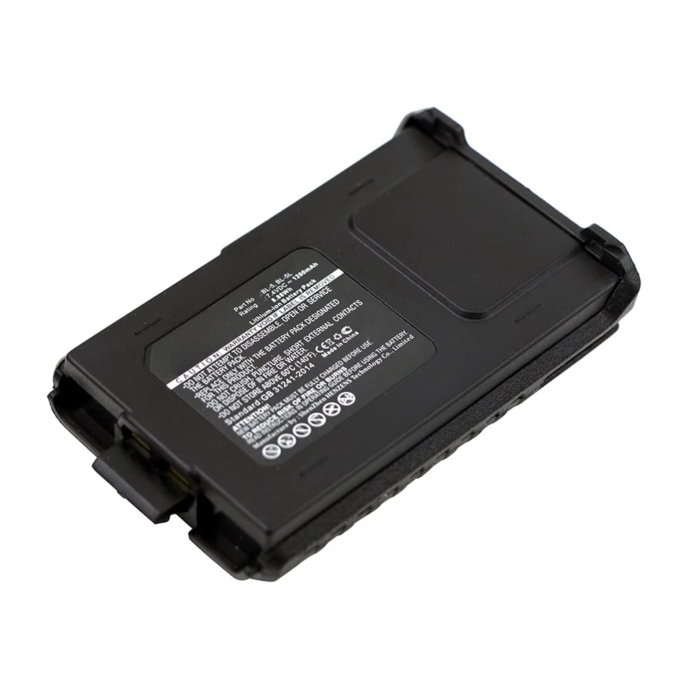 Synergy Digital 2-Way Radio Battery - Li-ion 7.4V 1200mAh Replacement for Baofeng BL-5 | Long-Lasting Power for Walkie Talkies | Perfect for Outdoor Adventures, Construction Sites & Emergency Communication