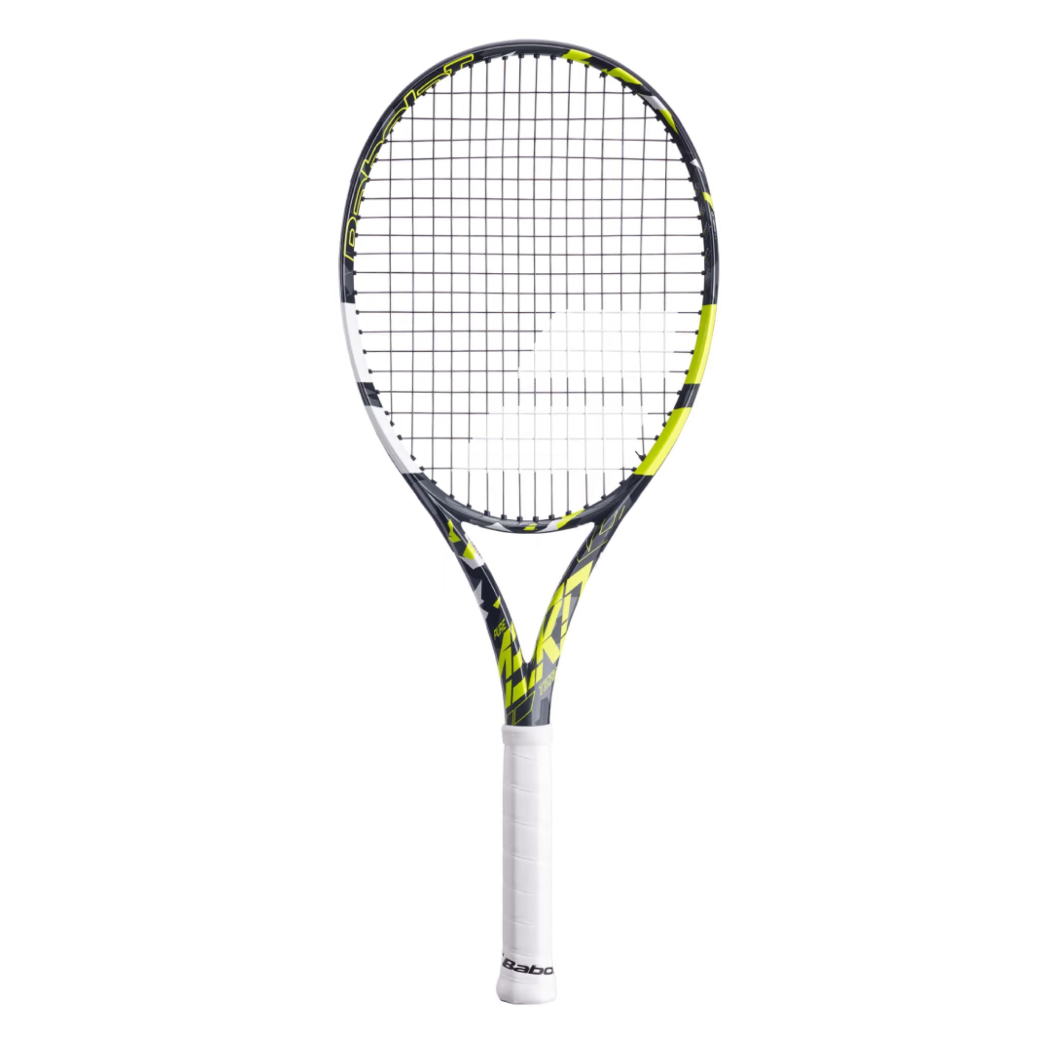 Babolat Pure Aero Team Unstrung Tennis Racquet | Lightweight Performance Racket for Adults & Juniors | Grey/Yellow/White | Perfect for Competitive Play & Training Sessions