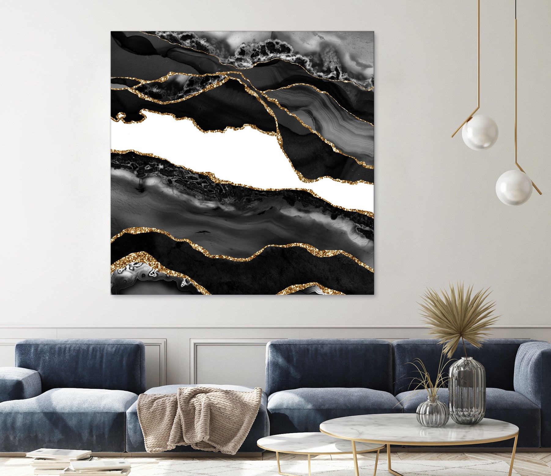 Black & Gold Agate Texture 06 - Elegant Natural Stone Pattern for Home Decor, Jewelry Making & DIY Crafts | Perfect for Wall Art, Phone Cases & Scrapbooking