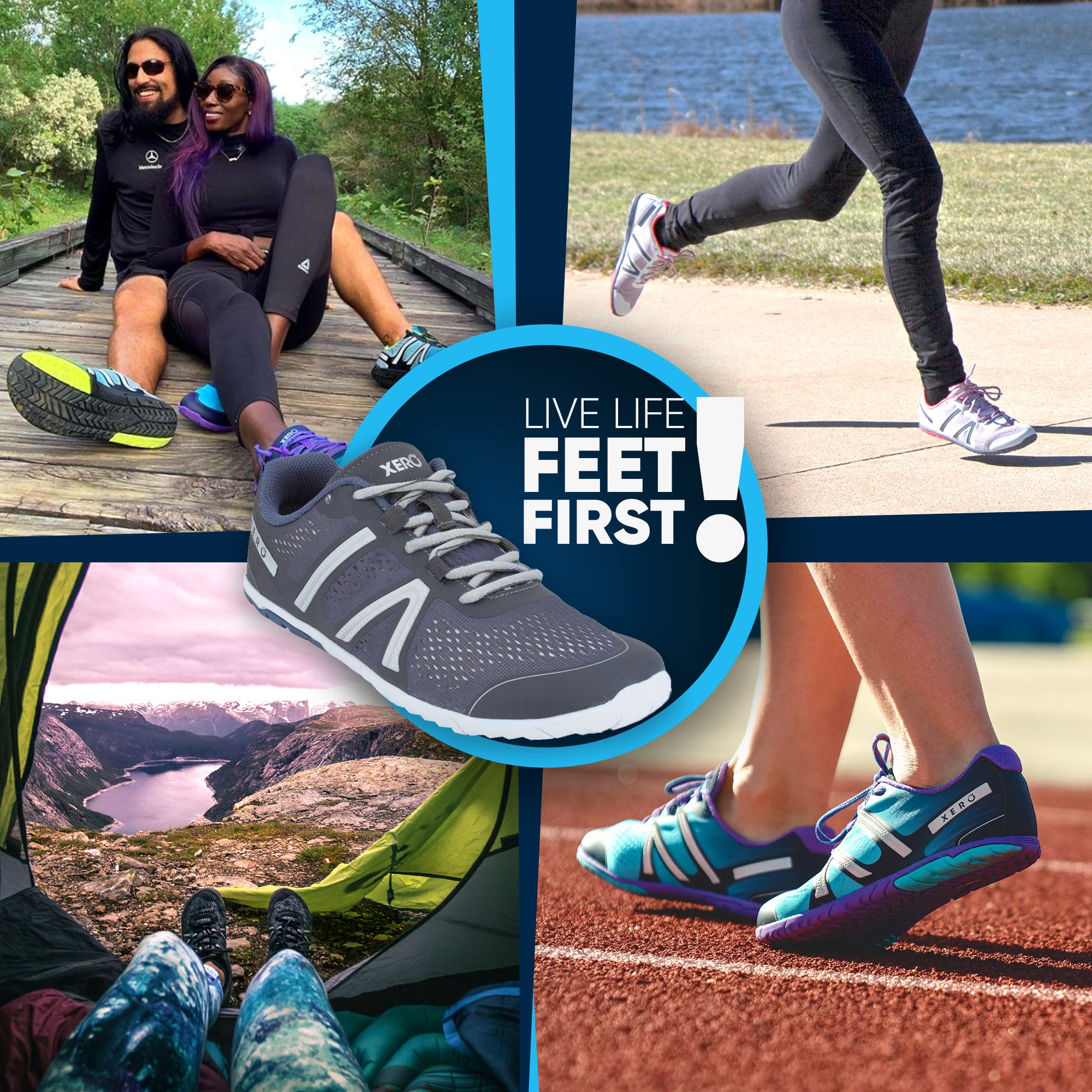 Xero Shoes Barefoot Running Shoes for Women - Minimalist Zero Drop Wide Toe Box Trail Running & Gym Workout Shoes | Lightweight Comfortable for Outdoor Fitness & Hiking