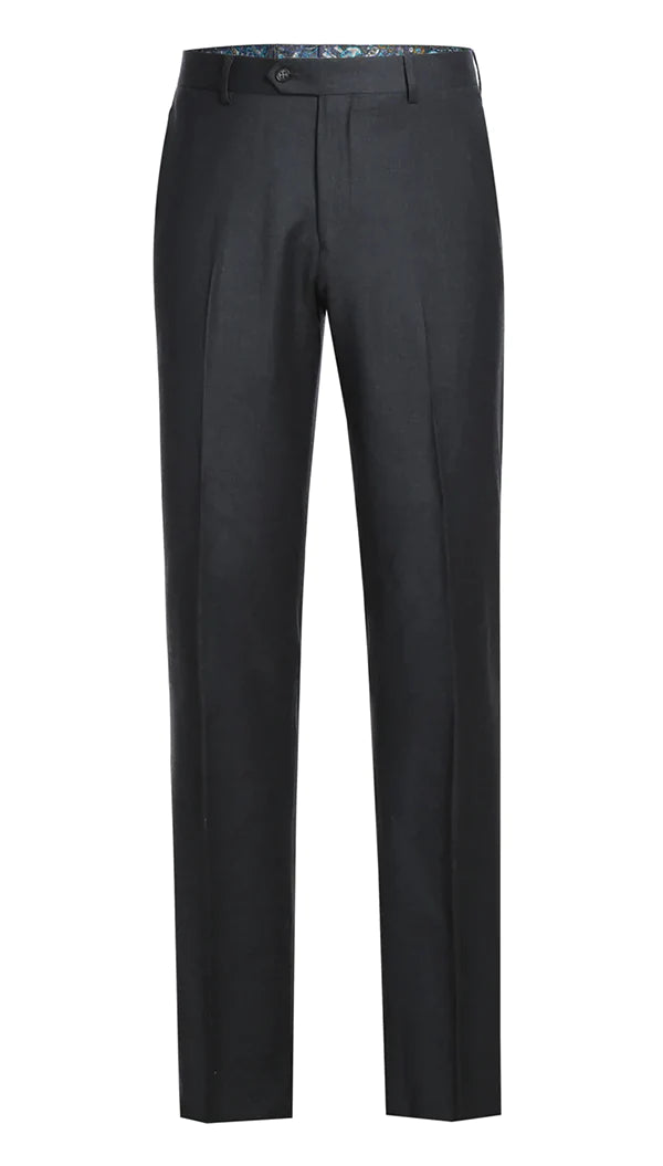 English Laundry Men's Slim Fit Wool & Cashmere 2-Piece Suit - Charcoal Gray | Premium Business Attire for Weddings, Office & Formal Events