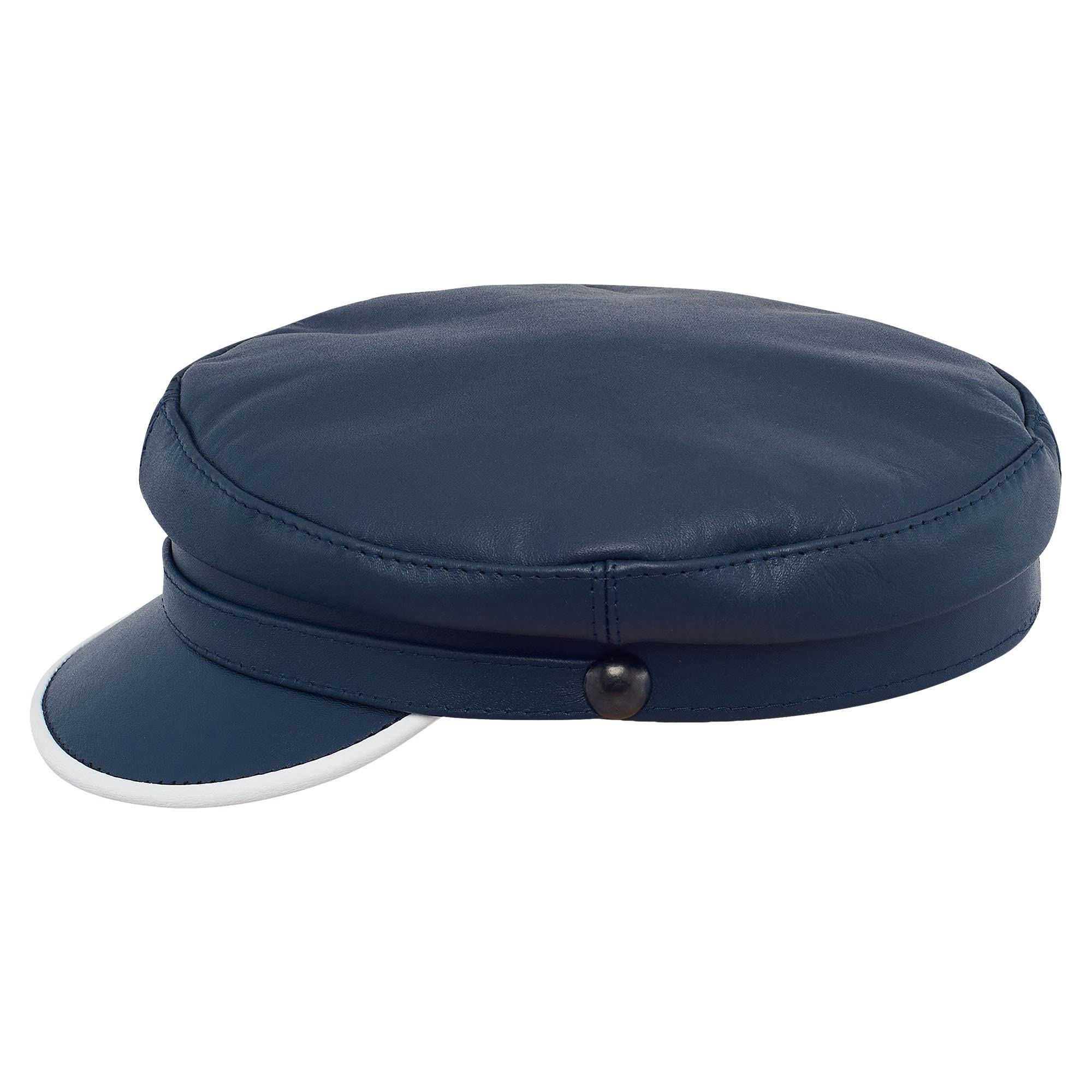 Sterkowski Genuine Leather Trawler Hat for Men - Waterproof Fishing Cap with UPF Sun Protection - Perfect for Outdoor Activities, Boating, and Casual Wear