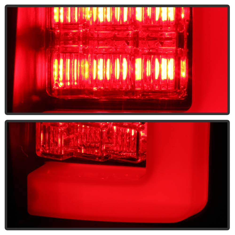 ACANII Black Smoke LED Tube Tail Lights Brake Lamps V2 for 2009-2014 Ford F150 Styleside Pickup Truck - Driver & Passenger Side - Upgrade Your Nighttime Visibility & Style for Safer Driving