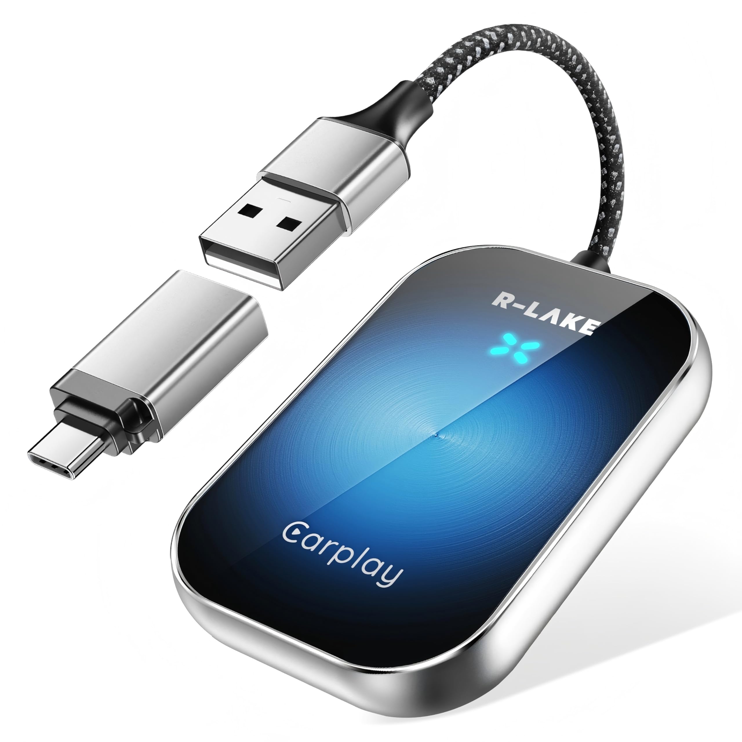2024 Wireless CarPlay Adapter for iPhone - Plug & Play Bluetooth Dongle Converts Wired to Wireless CarPlay (iOS 10+, 2016+ Cars) - Seamless Music Streaming & Hands-Free Calling for Safer Driving
