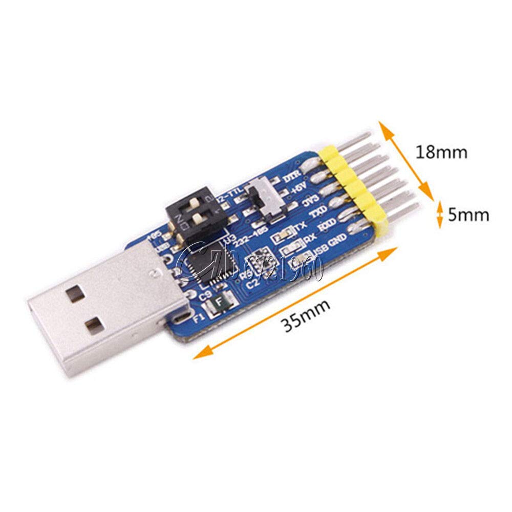 CP2102 USB to TTL RS232 & RS485 6-in-1 Converter Module - Serial Communication Adapter for Arduino, Raspberry Pi, Industrial Automation & DIY Electronics Projects