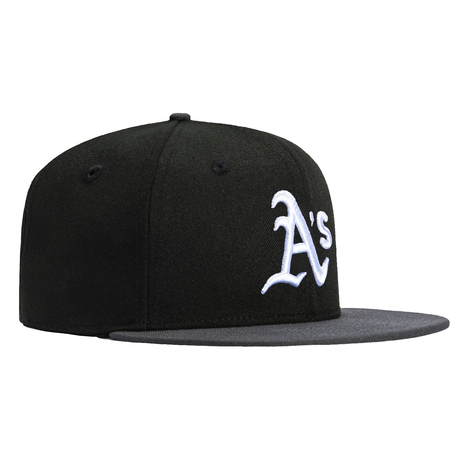 New Era 59Fifty Oakland Athletics Baseball Cap - Black & Graphite Adjustable Snapback Hat for Men & Women | Perfect for Baseball Games, Streetwear Fashion & Sports Fans