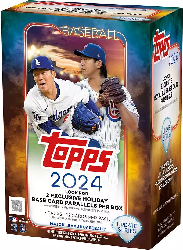 2024 Topps Update Series Baseball Blaster Box - 24 Packs with Exclusive Cards, Perfect for Collectors & Fantasy Baseball Fans - Great for Gifts, Trading, and Game Day Excitement