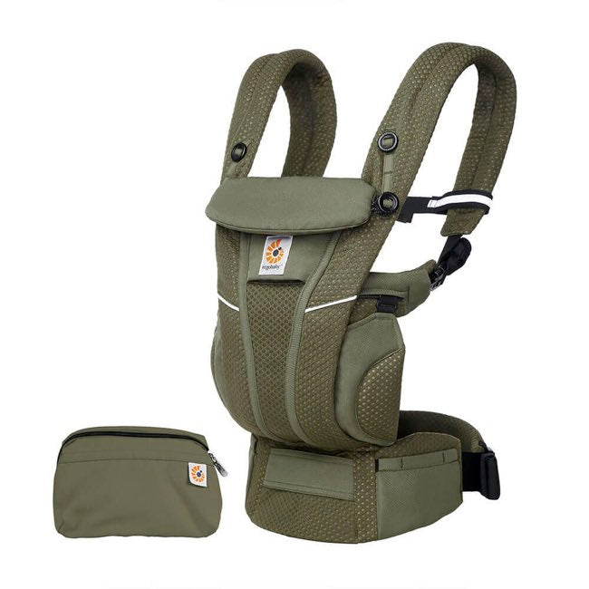 Ergo Baby Omni Breeze Baby Carrier - Lightweight & Breathable Olive Green for Newborn to Toddler | Perfect for Hiking, Travel & Everyday Use