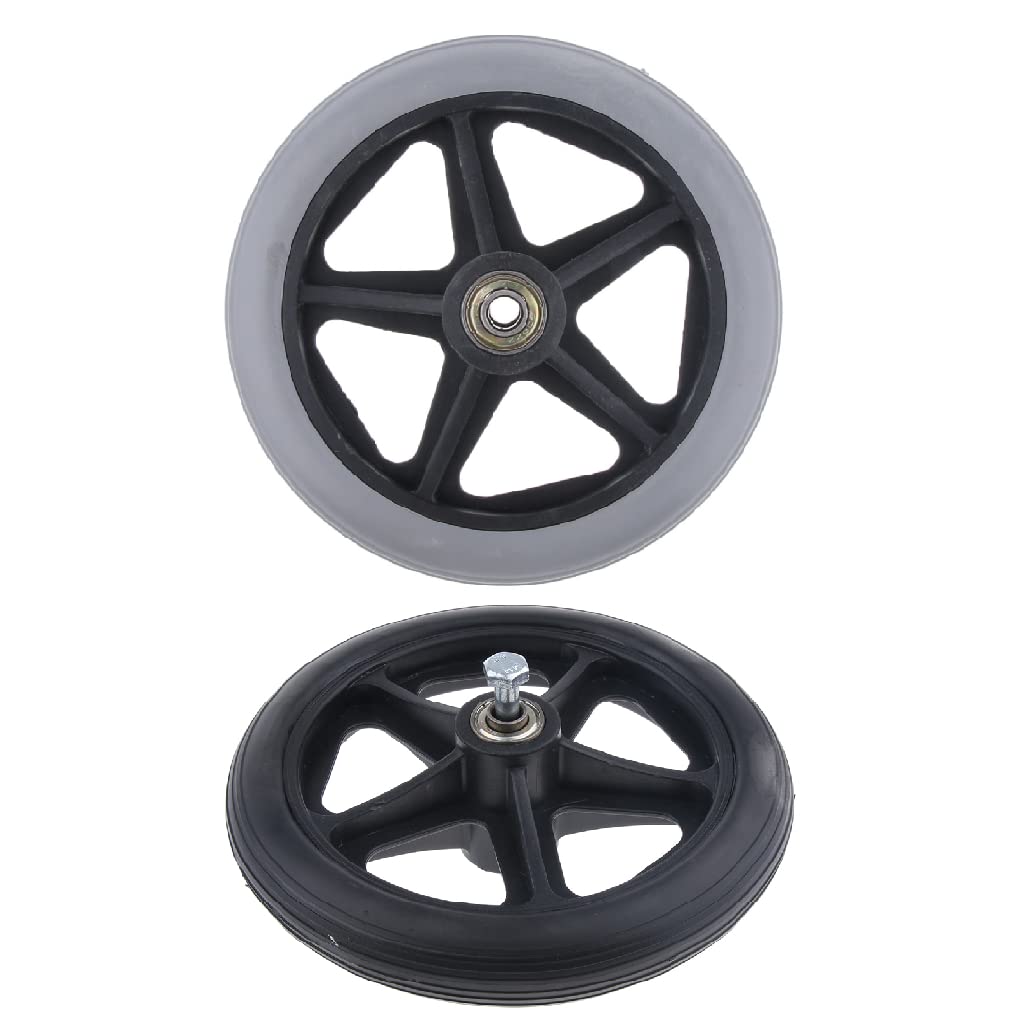 Newmind 2-Pack Wheelchair Replacement Front Caster Wheels - Durable Mobility Aid for Wheelchairs & Transport Chairs - Perfect for Home, Hospital & Outdoor Use