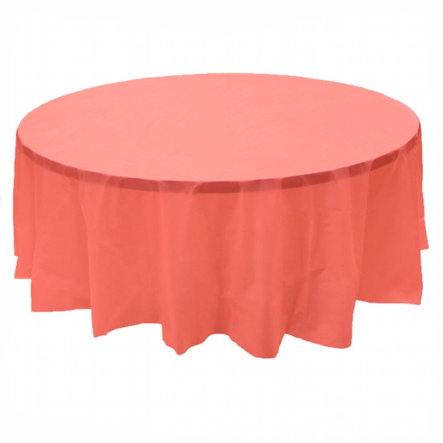 24-Pack Heavy Duty Premium Plastic Round Tablecloths - 84