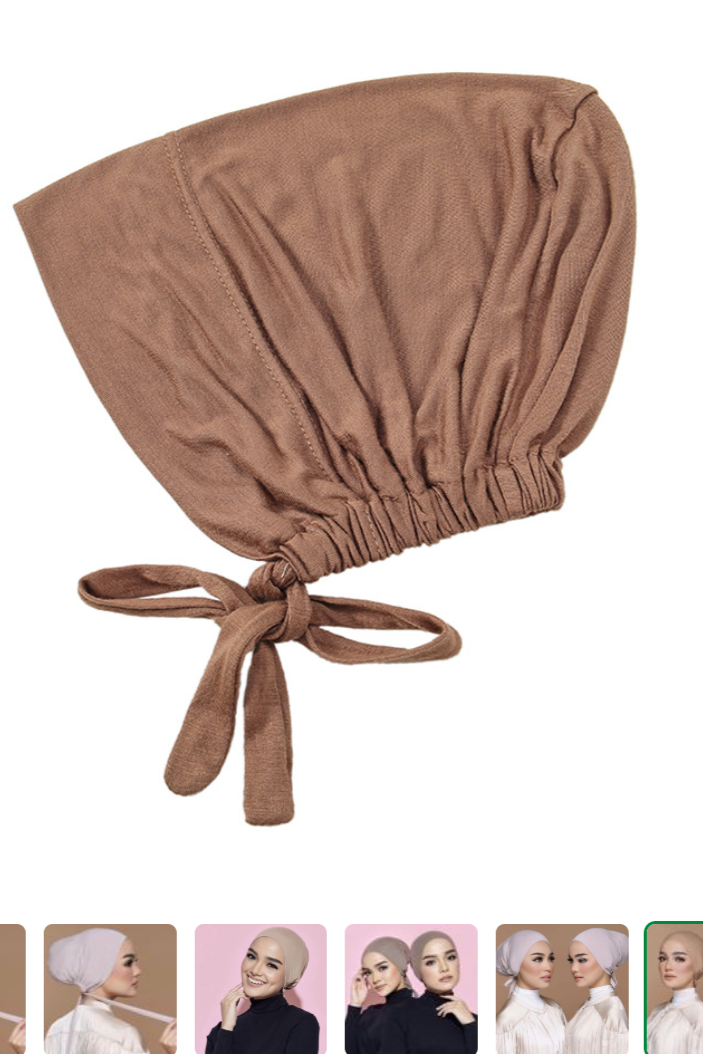 Full Head Cover Under Cap with Belt for Muslim Women - Modest Hijab Scarf for Prayer, Travel & Everyday Wear