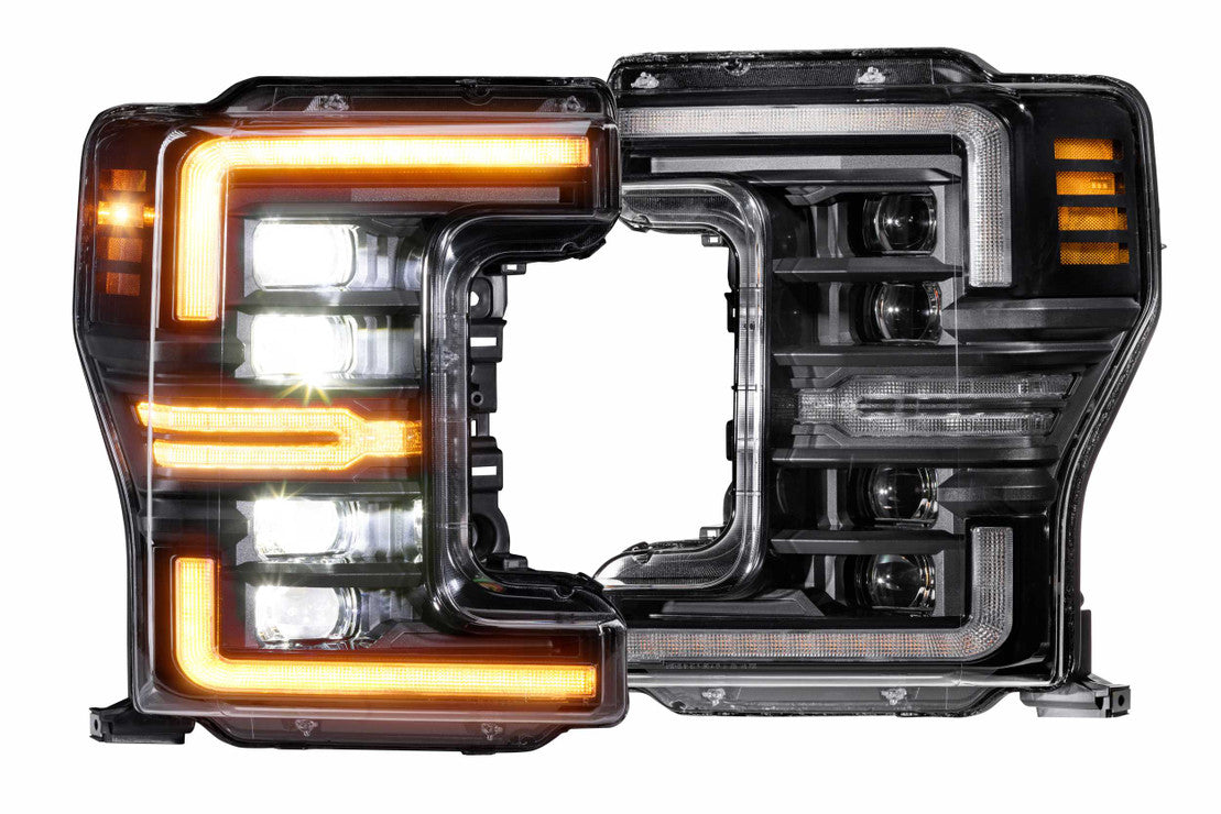 2017-2019 Ford Super Duty XB LED Headlights with Amber DRL - High-Performance Lighting for Off-Road & Night Driving