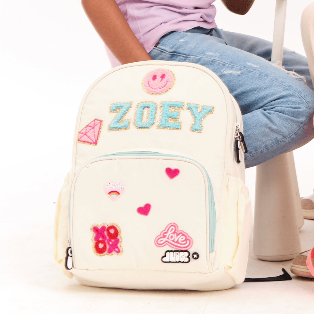 Moji Small Backpack for Women & Teens - Lightweight Mini Backpack Cream Color - Perfect for School, Travel, Gym & Everyday Use