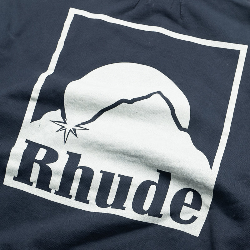 Rhude Moonlight Badge Hoodie - Vintage Black Streetwear Pullover | Perfect for Urban Fashion & Casual Outfits