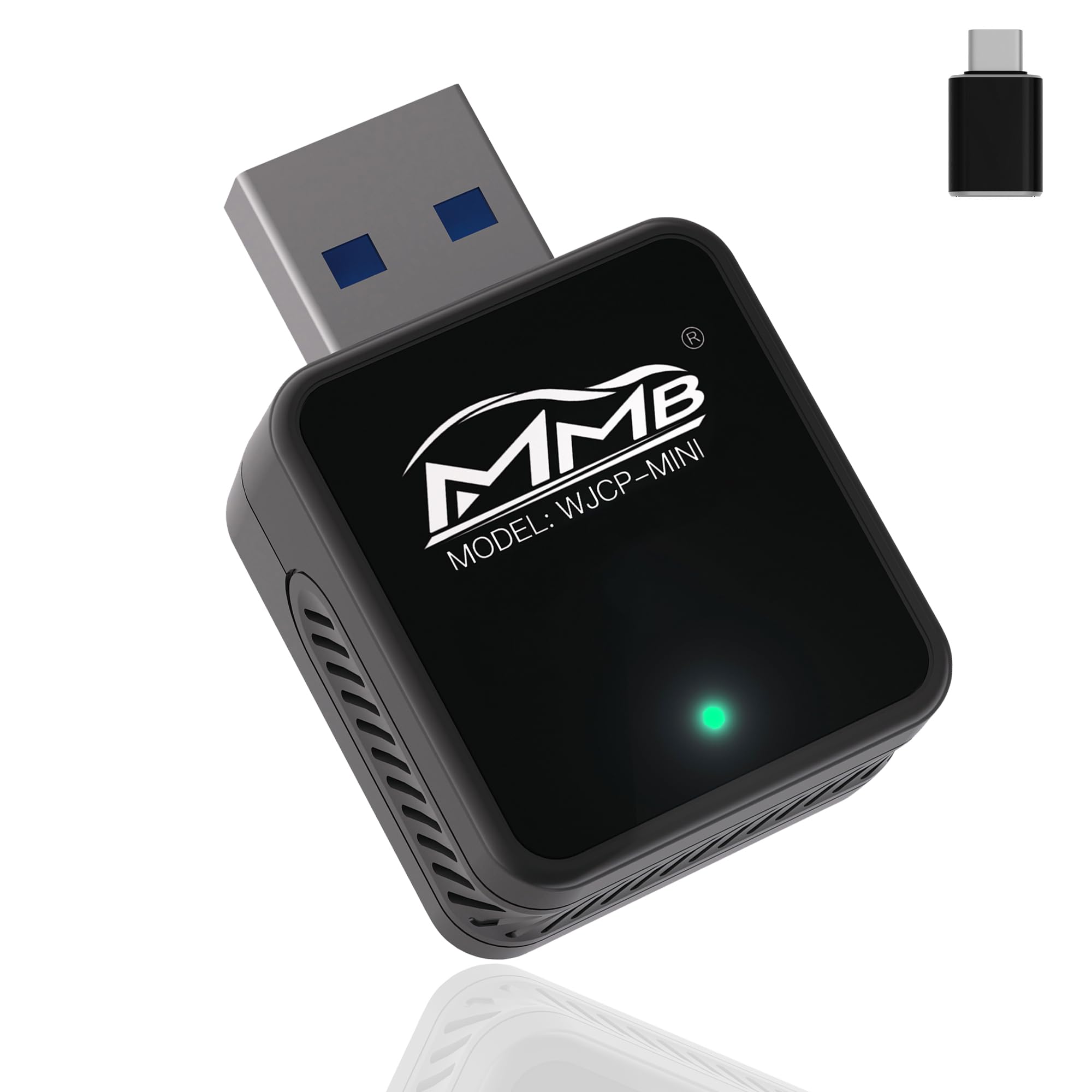 MMB Mini Wireless CarPlay Adapter 2025 - Fastest Plug & Play CarPlay Wireless Dongle for iPhone - Convert OEM Wired CarPlay to Wireless - Compatible with 2017+ Car Models - Perfect for Commuting, Road Trips & Hands-Free Driving