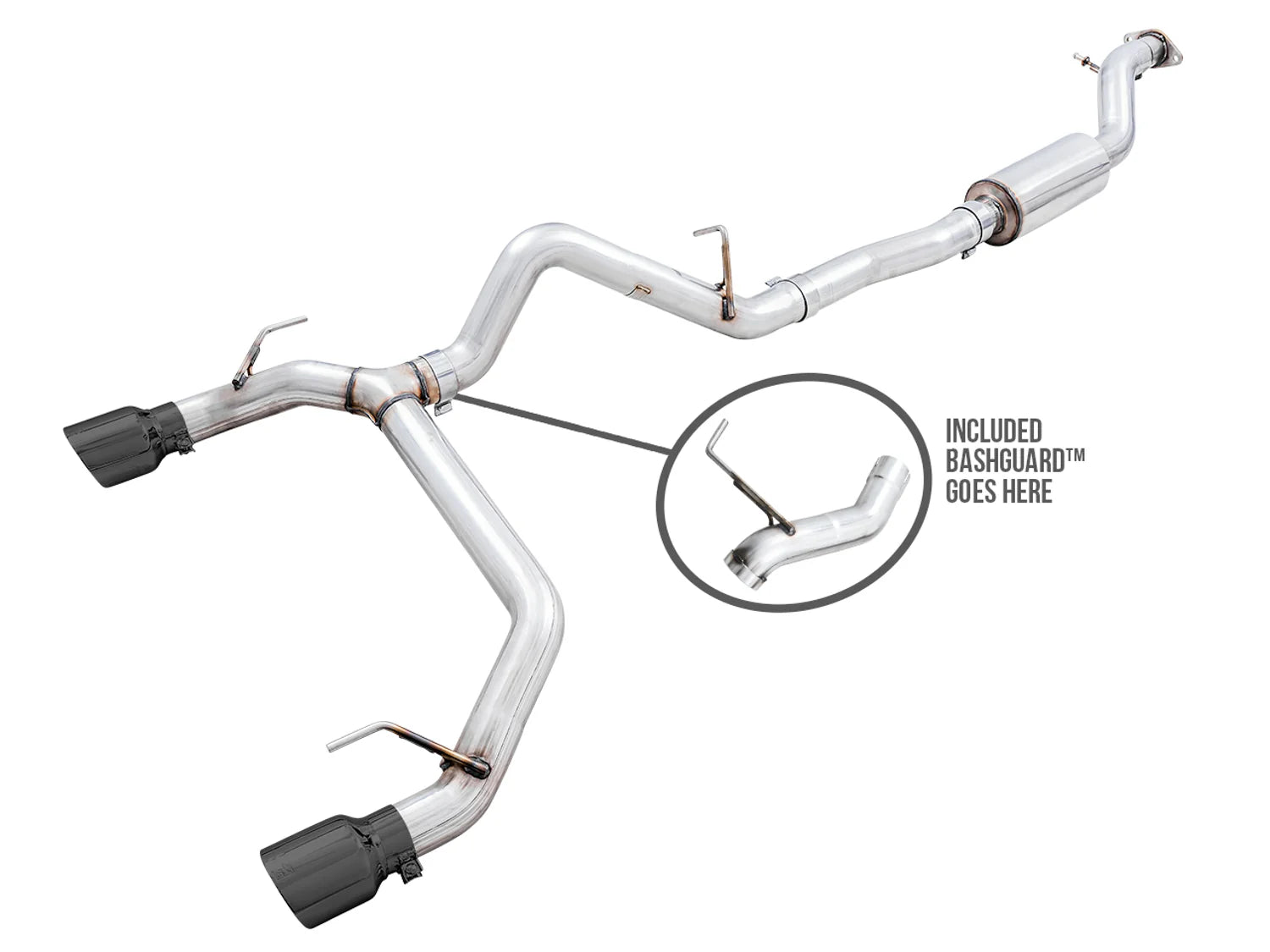 Ford Bronco AWE 0FG Catback Exhaust System with BashGuard™ - Dual 4.5